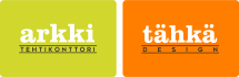 Arkkitehtikonttorin logo Tahkadesignin logo